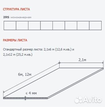 Сотовый поликарбонат«Sellex Premium» 4 мм/6м бесцв