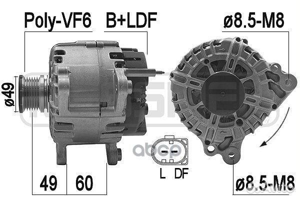 Генератор VW crafter/T5 2.0TDi 209200 Era