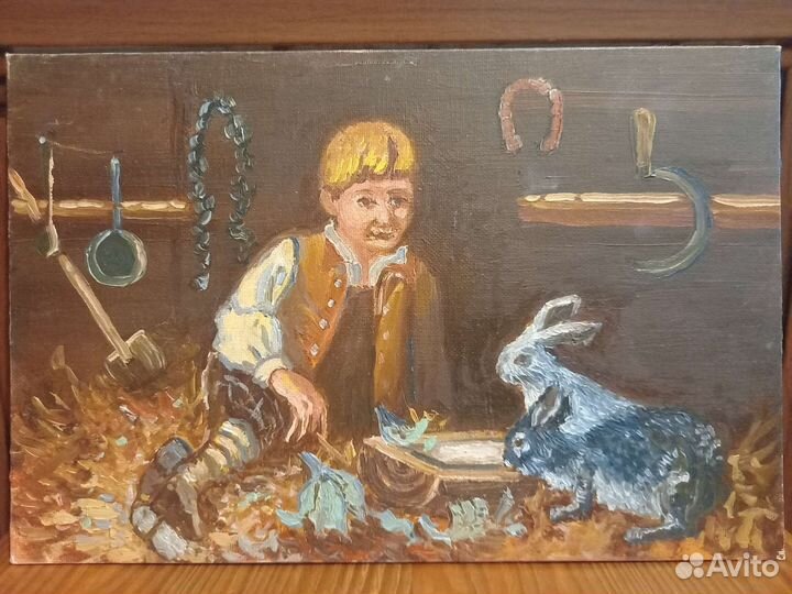 Картина с кроликами