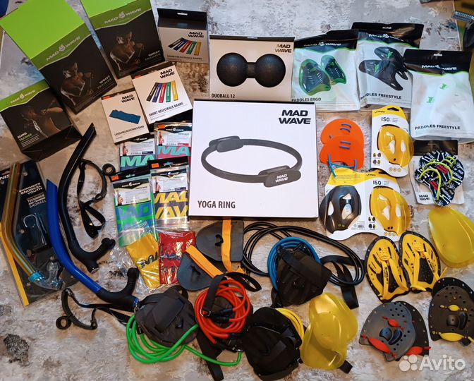 Инвентарь для плавания ласты,лопатки,резина