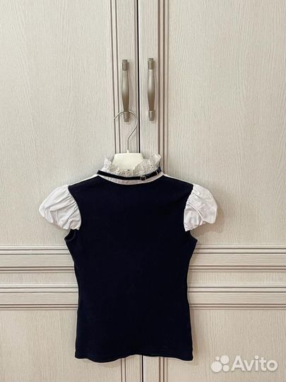 Школьная блузка с коротким рукавом для девочки