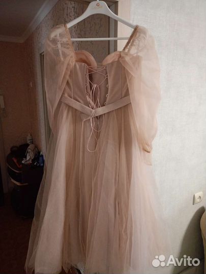 Платье на выпускной розовое 44 -48