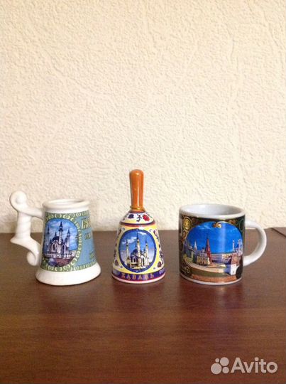 Сувенирные чашечки и колокольчик Казань