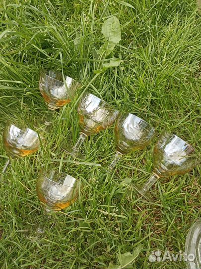 Фужеры, рюмки цветное стекло СССР