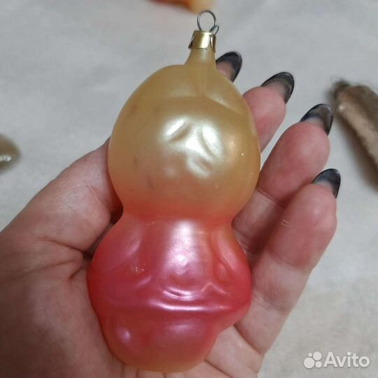 Елочная игрушка СССР теремок, лиса