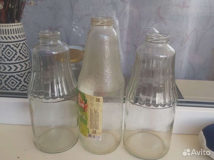 Стеклянная бутылка 1 л