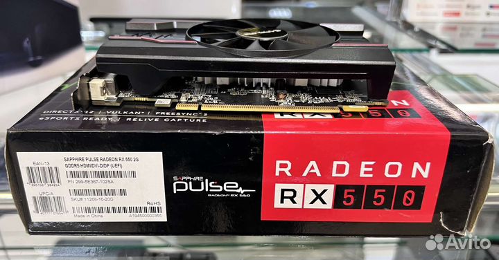Видеокарта sapphire Radeon RX 550 2GB/Гарантия