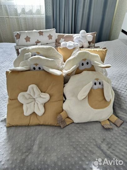 Бортики в кроватку, балдахин