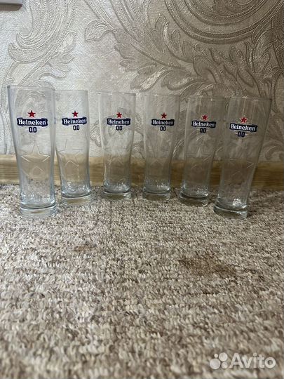 Коллекционные Пивные Стаканы(бокалы) Heineken 0,25