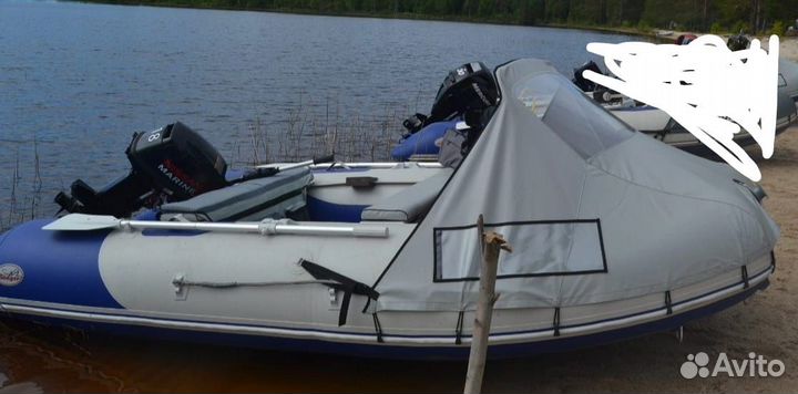 Лодка Badger HD 390, мотор Nissan Marine18, прицеп