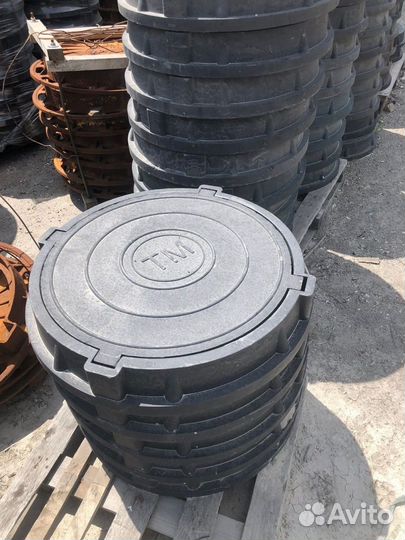 Колодец дренажный, кольца полимерно-песчаные