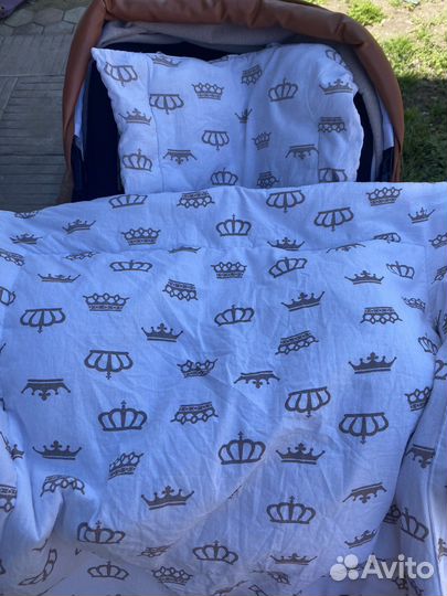 Комплект в коляску подушка матрас одеяло