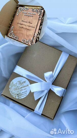 Именной ежедневник из дерева, кожи. Подарок