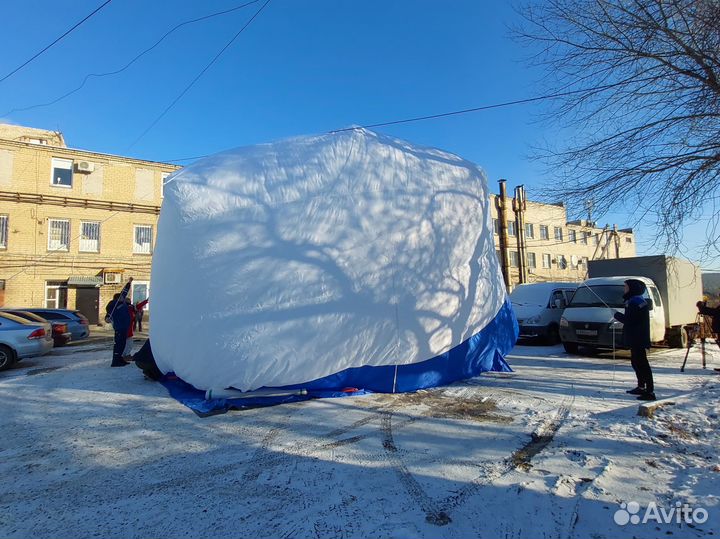 Палатка-чехол для быстрого ремонта спецтехники