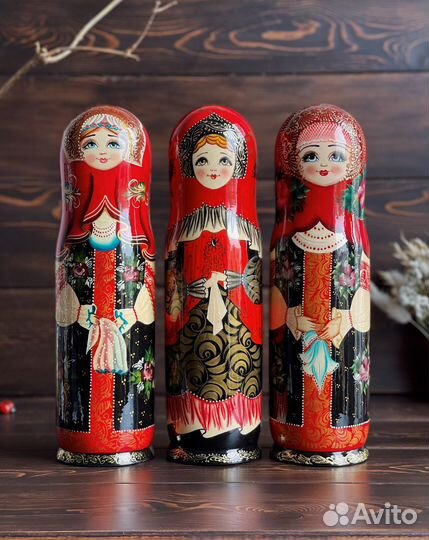 Штоф-матрёшка под бутылку 0,5 л, 32 см