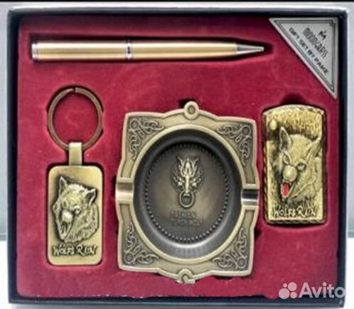 Набор Ручка+Брелок+Зажигалка+Пепельница