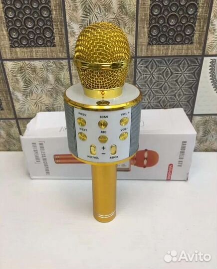 Блютуз караоке микрофон с колонкой