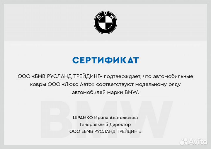 3D Коврики BMW X5 Высокие Борта Экокожа