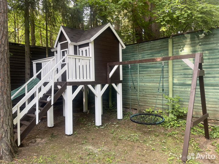 Детский деревянный домик для дачи