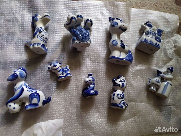 Тарелочки и мелочь гжель