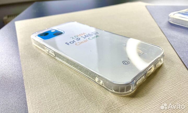 Чехол iPhone 14 Прозрачный силикон 2.0Мм