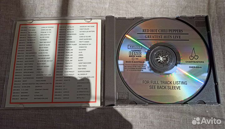 Red Hot Chili Peppers Greatest hits live (Rare CD)