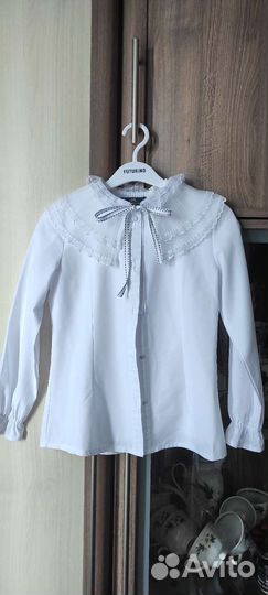 Блузка белая для девочек 122