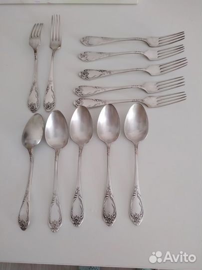 Ложки вилки мельхиоровые СССР бу