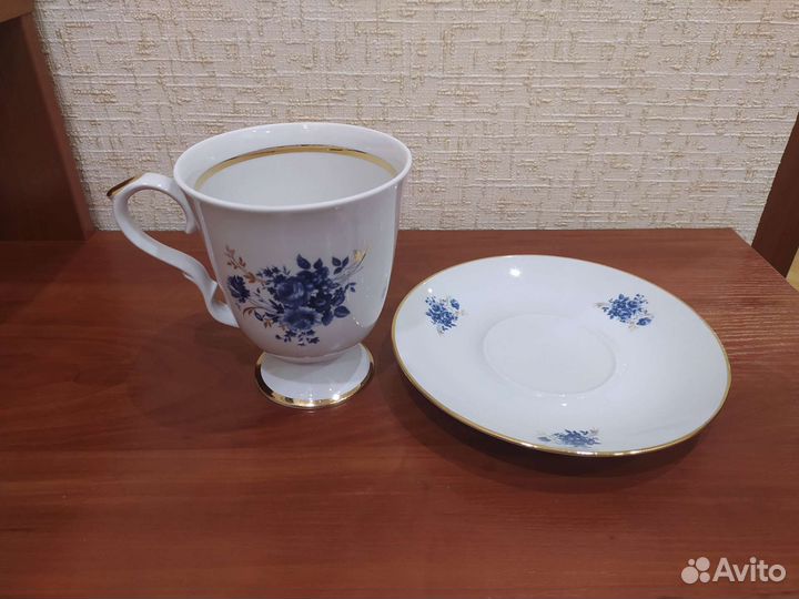 Бокал с блюдцем (Дулево)