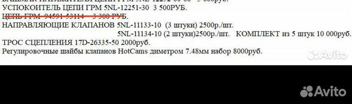 Оригинальные запчасти Yamaha yz250f