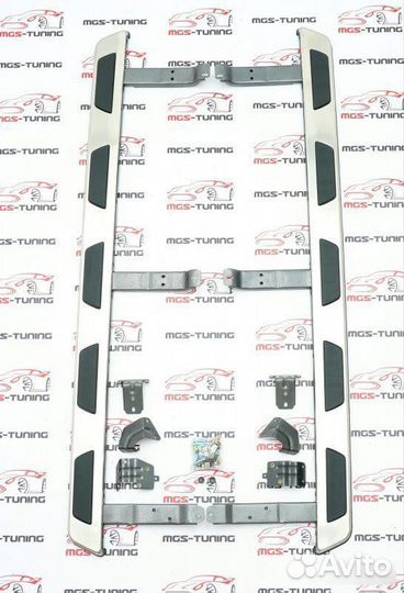 Силовые пороги Audi Q7 4L 05-15 подножки ауди ку7