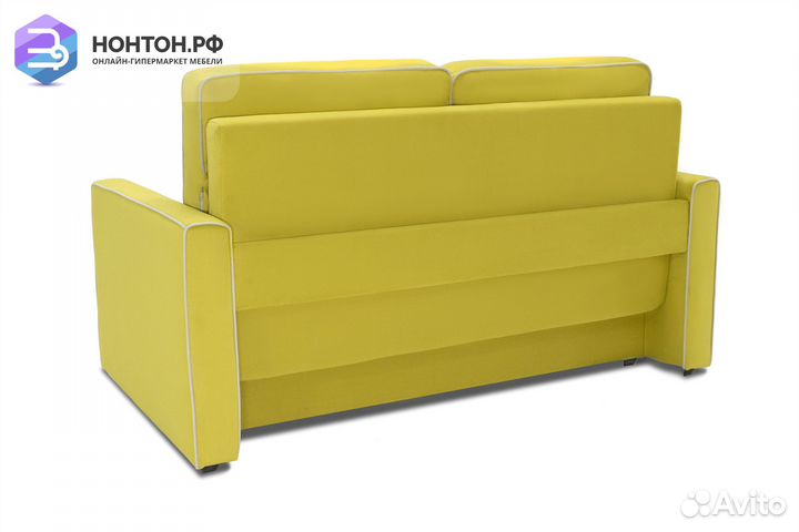 Диван еврокнижка Леон горчичный