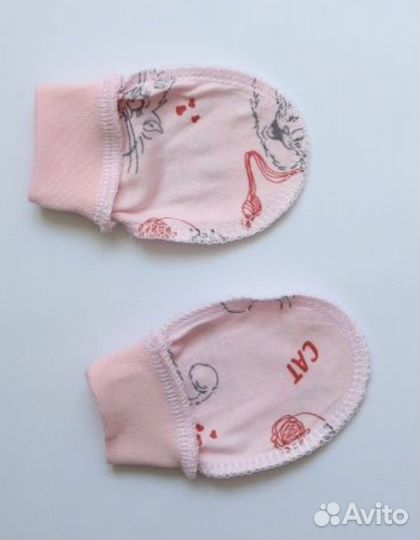 Антицарапки и носочки для новорожденного