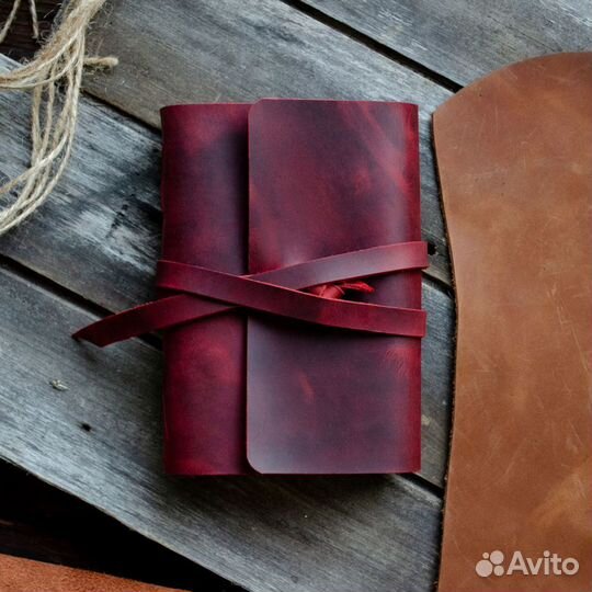 Кожаный блокнот А6 с мягким переплетом