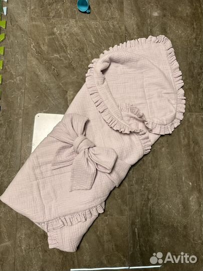 Конверт на выписку для девочки муслин