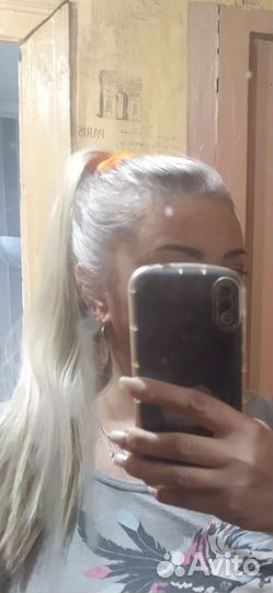 Хвост шиньон на ленте