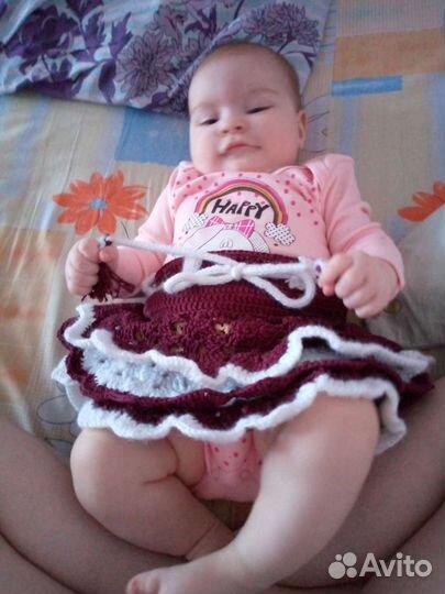 Юбка вязаная детская