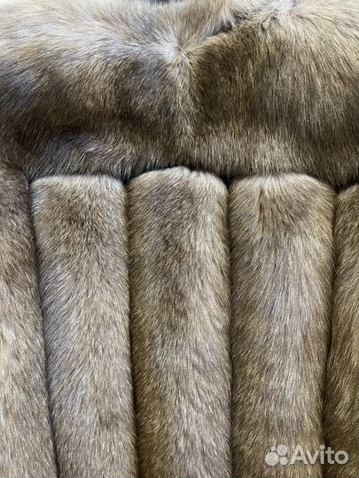 Шуба песец Elena furs 42 цвета соболя