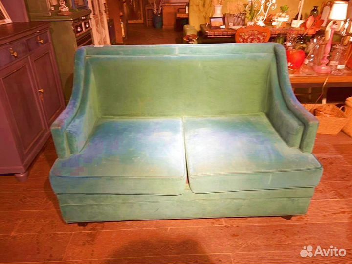 Диван велюр бирюзовый