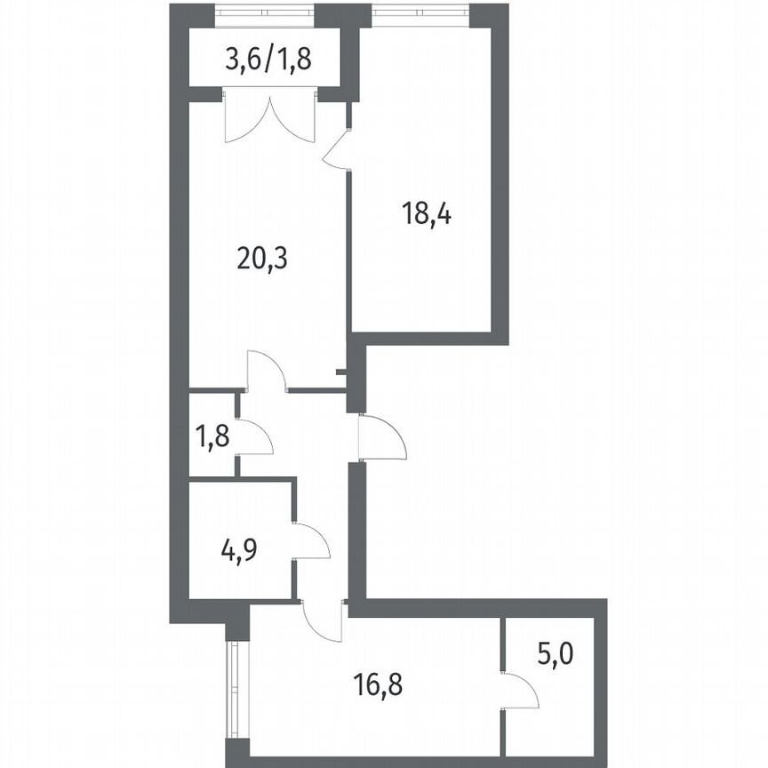 2-к. квартира, 76,1 м², 3/11 эт.