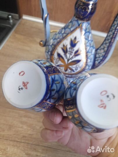 Кумган-кувшин для вина со стаканчиками, СССР