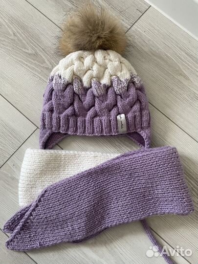 Комплект шапка, шарф
