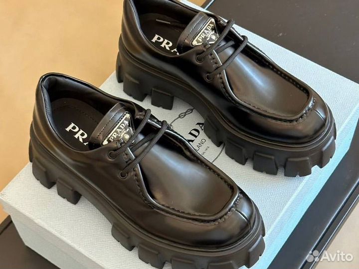 Ботинки prada женские лоферы