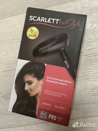 Фен scarlett новый 1400W складной дорожный