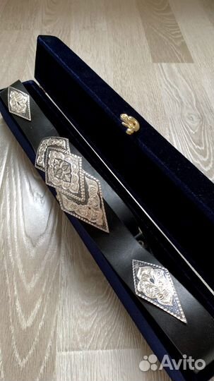 Мужской кожаный ремень ручной работы