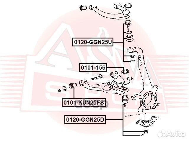 Сайлентблок 0101-KUN25FS asva