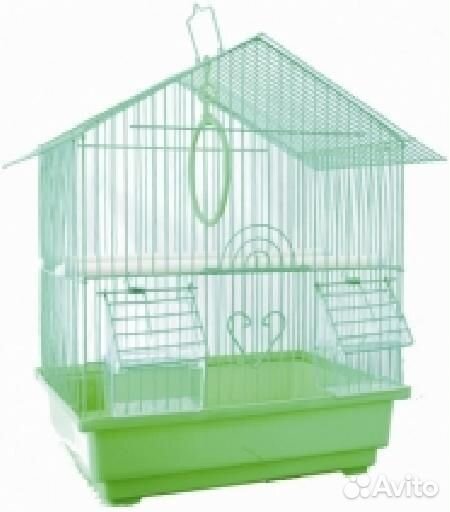 1дкпа101 Клетка дптиц домик, укомплектованная 30*2