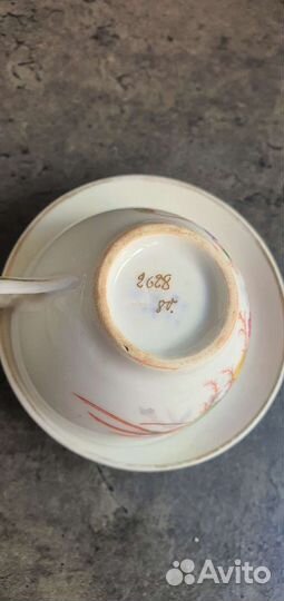 Чашка с блюдцем коллекционная миниатюра