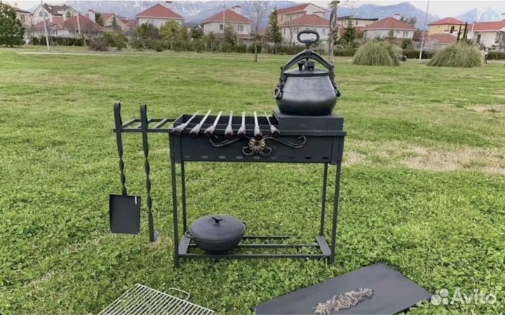 Мангал полный набор / с печью под казан
