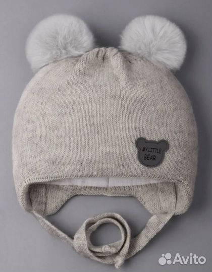 Шапка зимняя для новорожденных